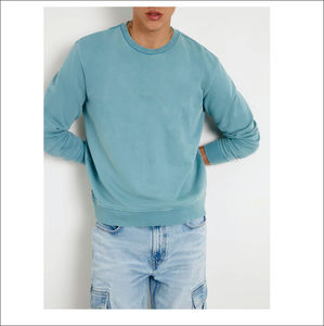 Sweat-shirt en molleton de coton lourd à col rond avec logo brodé personnalisé, style hip-hop, OEM ODM, 100% coton, sweat-shirt pour homme - Product Image 2