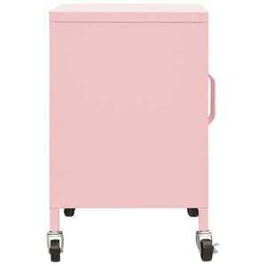 Gabinete de Almacenamiento Rectangular Compacto de Acero Rosa para Sala de Estar - Product Image 4