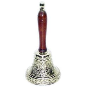 Campana de mano de latón con mango de madera, artículo decorativo de alta calidad para el hogar, artesanía Vintage, servicio de restaurante, venta al por mayor, nuevo diseño - Product Image 4