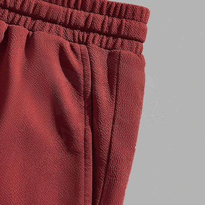 New Men's Summer Thin Quick Drying 100% Cotton Solid Sportswear Set with Short Sleeve <b>Top</b> and Sport Shorts - Product Image 5