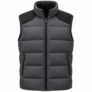 Chaqueta de Invierno para Hombre, Diseño 2026, Chaleco Acolchado con Logotipo, Mangas Cortas, Relleno de Poliéster, Venta al Por Mayor, Personalizable - Product Image 6