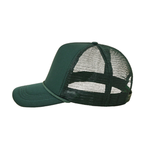 Custom Baseball Hat Foam Front 5 Panel Outdoor Style Structured Cap with <b>Rope</b> Detail Mesh Back Trucker Hat for Sports Streetwear - Product Image 3