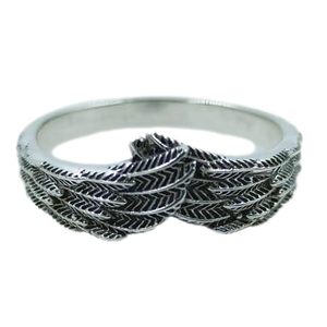 Handmade Dainty Band <b>Ring</b> Angel Hug <b>Feather</b> Wings in 925 Sterling <b>Silver</b> for Men and Women Everyday Wear - Product Image 2