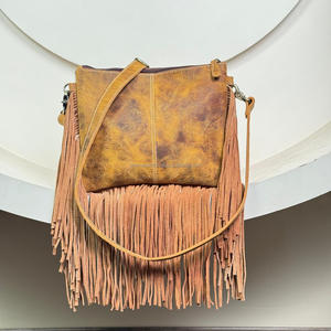 Trendy Designer Genuine Cowhide Hard Wax Leather <b>Handbag</b> Fashion Crossbody Shoulder Bag Wholesale Product Women's Messenger Bags - Product Image 5