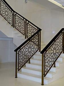 High quality wrought iron stair railing with artistic curves and powder coated finish, ensuring long lasting beauty!! - Product Image 3