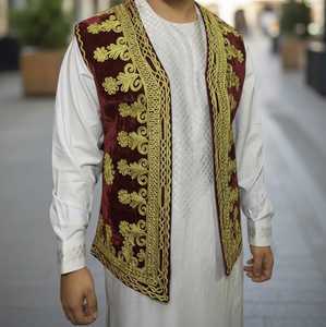 Mens Casual Traditional Afghani Woolen Waistcoat with Breathable Hand Embroidery for Autumn Festive Events Cultural Occasions - Product Image 6