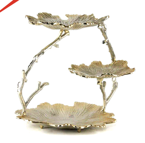 Luxury Metal Cake <b>Stand</b> 3 Tier Gold Plated Food and Snack Display <b>Stand</b> Wedding Birthday Party Tabletop <b>Cupcake</b> <b>Stand</b> - Product Image 1
