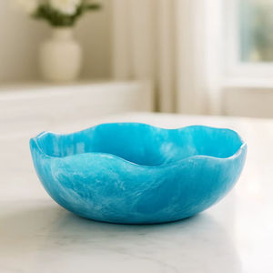 Tazón de servir contemporáneo de resina epoxi de lujo para comedor de diseño, creando una impresión artística al servir. - Product Image 1