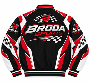 2026 New Arrival Breathable Summer Polyester/Cotton <b>Motorcycle</b> <b>Jacket</b> Custom Embroidery Logo Patch <b>Vintage</b> Nascar Race <b>Jacket</b> - Product Image 2