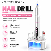 Machine à percer les ongles professionnelle avec embouts pour manucure et pédicure, utilisation en salon, lime à ongles électrique rechargeable