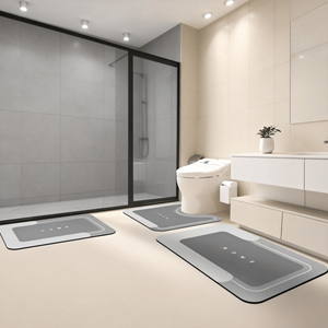 Set di 3 Tappetini da Bagno Magici ad Asciugatura Rapida, Assorbenti e Antiscivolo con Retro in Gomma per Porta, Bagno, Cucina, Doccia, Lavandino - Product Image 2