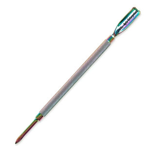 Outil à ongles double tête réutilisable pour manucure, pédicure, dépose de vernis gel, repousse-cuticules professionnel en acier inoxydable pour salon - Product Image 5