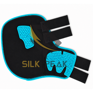 Botas Protectoras para Carreras de Caballos, Neopreno Negro Azul, Diseño Hexagonal Antideslizante, Transpirables, Personalizadas para Protección de Patas - Product Image 1