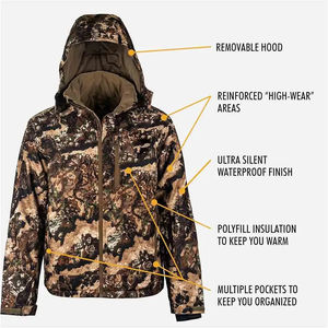 Chaqueta de Invierno para Hombre con Diseño de Múltiples Bolsillos, Forro Suave, para Caza - Product Image 2