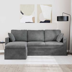 Sofá de Terciopelo Gris Oscuro de 198 x 134 x 80 cm para Sala de Estar - Product Image 3