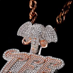 Joyería Hip Hop Unisex, Colgante Personalizado con Letra, Plata de Ley 925, Moissanita VVS, Bañado en Rodio Certificado, para Uso Diario - Product Image 3