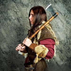 Hachas Vikingas Auténticas Hechas a Mano con Acero al Carbono, Mango de Madera y Funda de Cuero, Venta al Por Mayor 2026 - Product Image 3