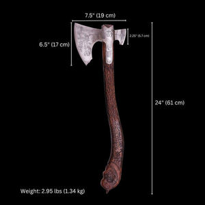 Hache de camping viking personnalisée en acier à haute teneur en carbone, fabriquée à la main, manche en bois de rose, gravure personnalisée, usage tactique, extérieur, industriel - Product Image 1
