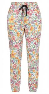 Conjunto de pijama estampado de algodón transpirable para mujer, conjunto de pantalones de pijama y top de media manga con cuello redondo - Product Image 2