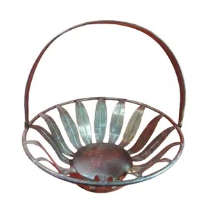 Nouvelle Arrivée Panier à Fruits en Fil Métallique Doré, Support Rond Vertical en Fil Métallique avec Embouts Boule pour Table à Manger - Product Image 3