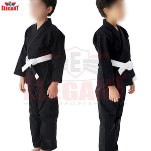Black OEM ODM Customized Logo Karate Uniform Taekwondo Suit <b>Kids</b> Judo Gi With <b>Belt</b> Wholesale Rate <b>Kids</b> Martial Arts Uniform - Product Image 4