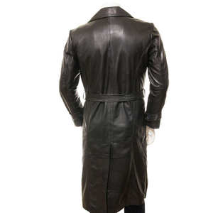 Veste en cuir d'hiver de qualité supérieure pour homme, fermeture éclair en toile, teinture unie, style streetwear - Product Image 2