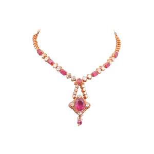 Ensemble collier et boucles d'oreilles prêt pour mariage et célébrations, conçu en argent sterling 925 Gajaah pour femmes, tenue de mariée - Product Image 1