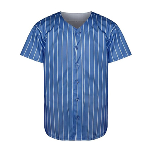 Uniformes de Béisbol Personalizados al por Mayor, Camisetas de Béisbol Transpirables de Poliéster con Botones y Manga Corta - Product Image 3