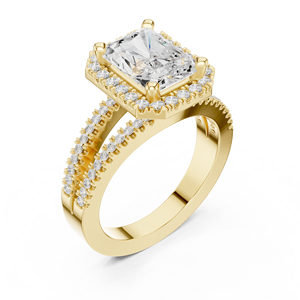 แหวนหมั้นเพชรทรงรัศมี 2 กะรัต ผลิตในห้องปฏิบัติการ ดีไซน์แยกก้าน ทอง 14K พร้อมใบรับรอง IGI ระดับ VS1 สี E สำหรับวันครบรอบแต่งงาน - Product Image 2