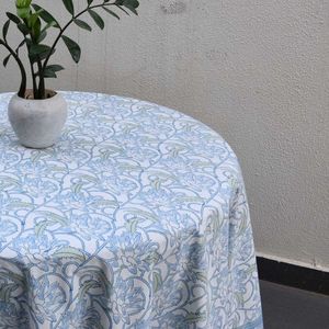 Meilleur prix, nappe ronde classique en lin et coton imprimé floral, lavable, imprimé rond 220 cm, nappe en coton de style français - Product Image 6