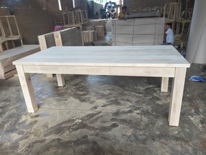 Mesa de Comedor de Madera de Teca Sólida, Muebles de Madera Seca Natural para Hoteles, Apartamentos, Residencias Privadas, Producción Personalizada OEM - Product Image 6