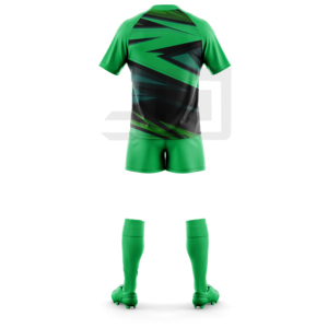 Ensemble de maillot et short de rugby imprimés, en tissu durable à séchage rapide, pour les sports d'équipe et les événements de ligue - Product Image 1