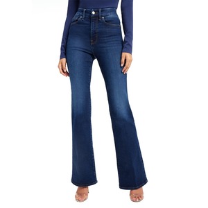 High Quality New Wholesale Women's Casual Woven Denim <b>Jeans</b> Mid Waist Snow Wash Solid Winter Wide Leg Loose Fit Quick Dry - Product Image 1