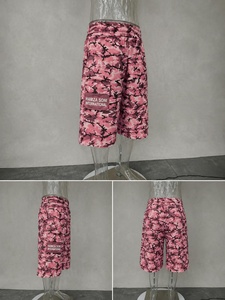 Shorts Bermuda Homme HSI en Coton Uni, Taille Mi-Haute Élastique, Respirant, Décontracté, avec Poches, Tissu 100% Coton, Fermeture à Cordon - Product Image 4
