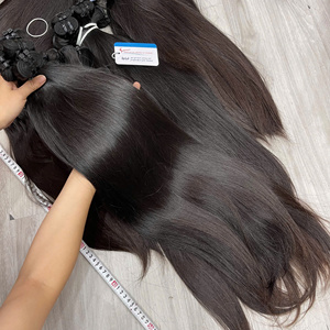 ต่อผมเวียดนามแท้แบบตรงขายดีที่สุด  แบบ Super Double Drawn หนาเต็มปลาย ขายส่ง - Product Image 4