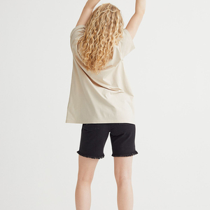 Nuevas Blusas de Moda Coreana Personalizadas para Mujer, Camiseta de Manga Corta Raglán, Informal, Básica, 100% Algodón, Antiencogimiento - Product Image 1