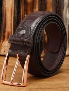 Cinturón de Cuero Genuino de Vaca Estilo Vintage 2026 para Hombre, Marrón, Retro, Casual de Negocios, Hebilla de Aleación Resistente, Estilo Formal - Product Image 5