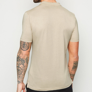 Polo de Algodón Blanco de Manga Corta para Hombre, Color Sólido, Estilo Casual, Corte Regular, Tejido Oxford, Diseño Antiarrugas - Product Image 5