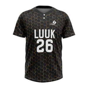 Camiseta de Béisbol Sublimada con 2 Botones, Uniforme Personalizado para Equipos, Ropa Deportiva Transpirable para Clubes y Ligas - Product Image 2