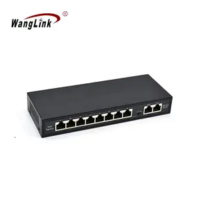 WanglinkPoEスイッチメーカー8ポートPoE 10/100 mbps2アップリンク10ポートPOEスイッチ