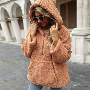 Women's 2024 Winter Sherpa Fleece Fox Fur Reversible Turtleneck Coat Regular Breathable Faux Fur Cashmere Waterproof Linen Silk - Product Image 4