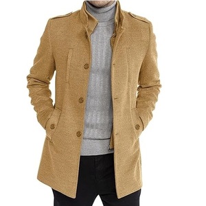 <b>Men's</b> <b>Long</b> Loose Fit <b>Coat</b> Cozy Warm Winter Overcoat Comfortable Everyday Outerwear Wholesale Supplier Factory Premium <b>Wool</b> Blend - Product Image 5