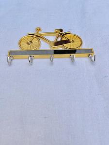 Wholesale Handmade Decorative Brass <b>Gold</b> Cycle Design <b>Wall</b> Mounted Ceramic <b>Hooks</b> for Clothes Hanger Classic Brass Keyholder - Product Image 3