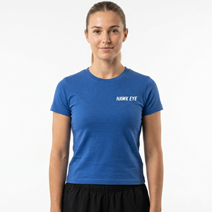 T-shirt côtelé en mélange de coton à col rond et manches longues pour femme, coupe ajustée, extensible, décontracté, basique, idéal pour l'automne - Product Image 1