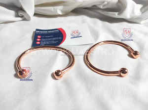 Bracelet en cuivre pur Fluffy End, idéal pour la méditation, la thérapie, le yoga et la circulation sanguine, artisanat en cuivre véritable fait à la main - Product Image 5