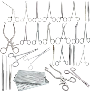 Ensemble de chirurgie cardiaque de base de qualité supérieure - Acier inoxydable |   Kit d'instruments chirurgicaux essentiels réutilisables pour la cardiologie et la chirurgie thoracique - Product Image 1