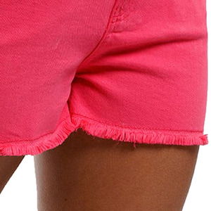 Shorts en jean taille haute à ourlet effiloché pour femme, couleur bonbon, décontracté, été, coton, coupe droite, séchage rapide, imperméable, léger - Product Image 3