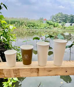 GREEN NEST Custom Logo Printed PE Coated Disposable Single Wall Paper <b>Cups</b> Flexographic Printing for Cafe <b>Takeaway</b> Beverages - Product Image 3