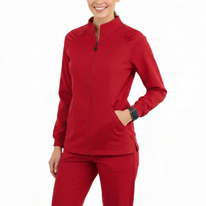 Chaqueta Médica Personalizable con Logotipo Propio, Manga Larga, Cierre Completo, Ropa de Enfermería, Bolsillos Angulares con Presilla, Chaquetas Médicas al por Mayor - Product Image 1