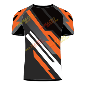 Rashguard MMA personnalisé à manches longues/courtes, jersey 220g, logo personnalisé pour homme - Product Image 2